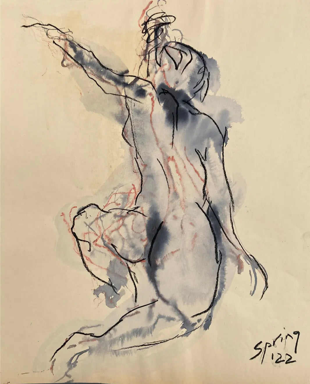Harumi (spring beauty) - JG Contemporary Chris Spring Original Drawing