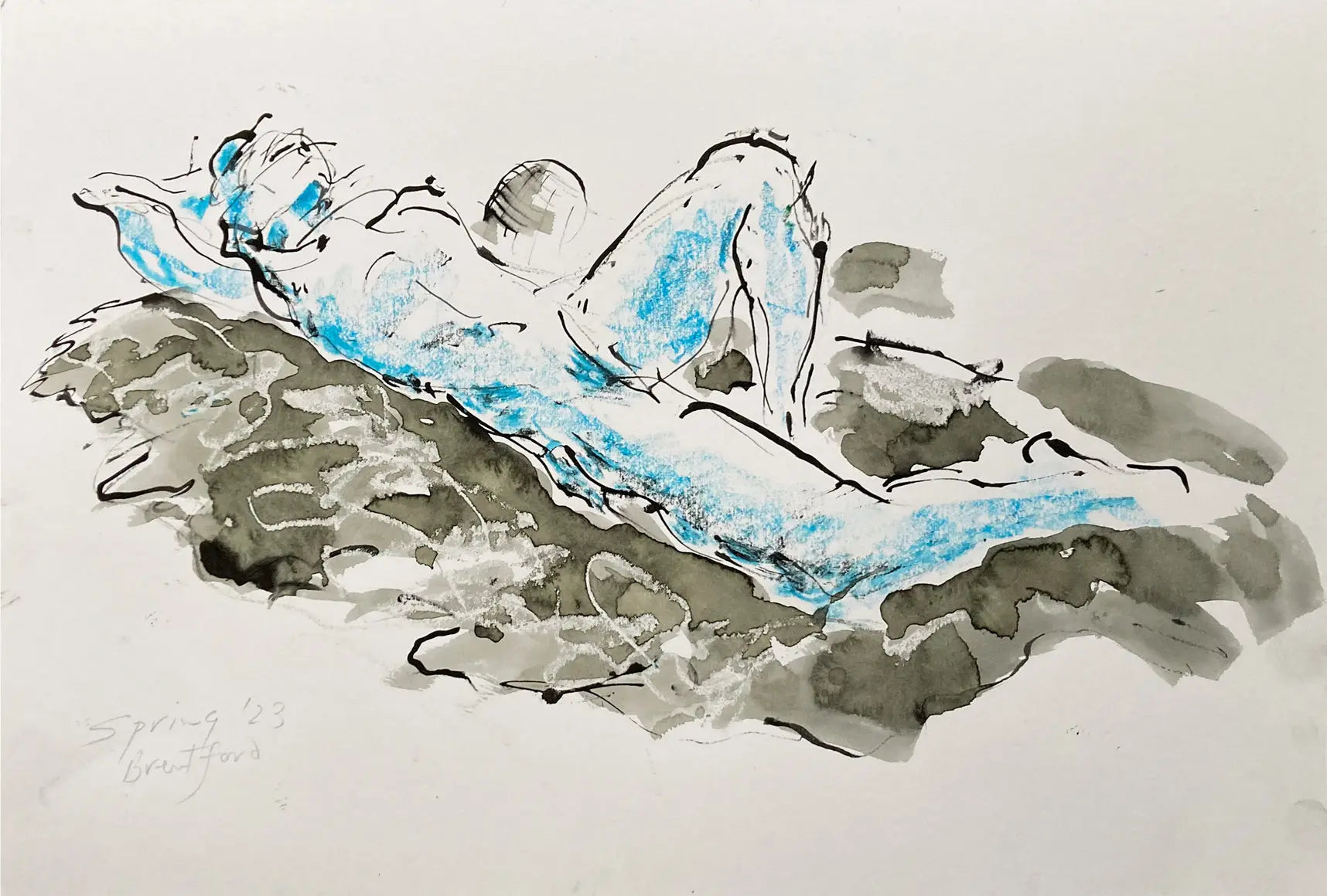 Lady in Blue, Nifah I - JG Contemporary Chris Spring Original