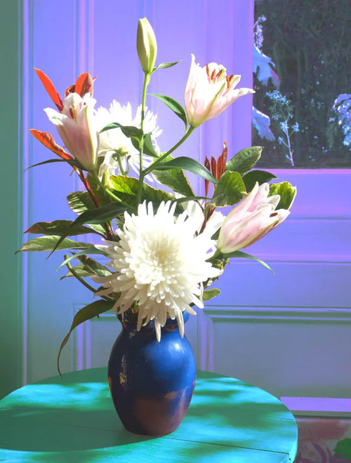 Night Chrysanthemums - JG Contemporary  Barbara Mullarney Wright Original Art