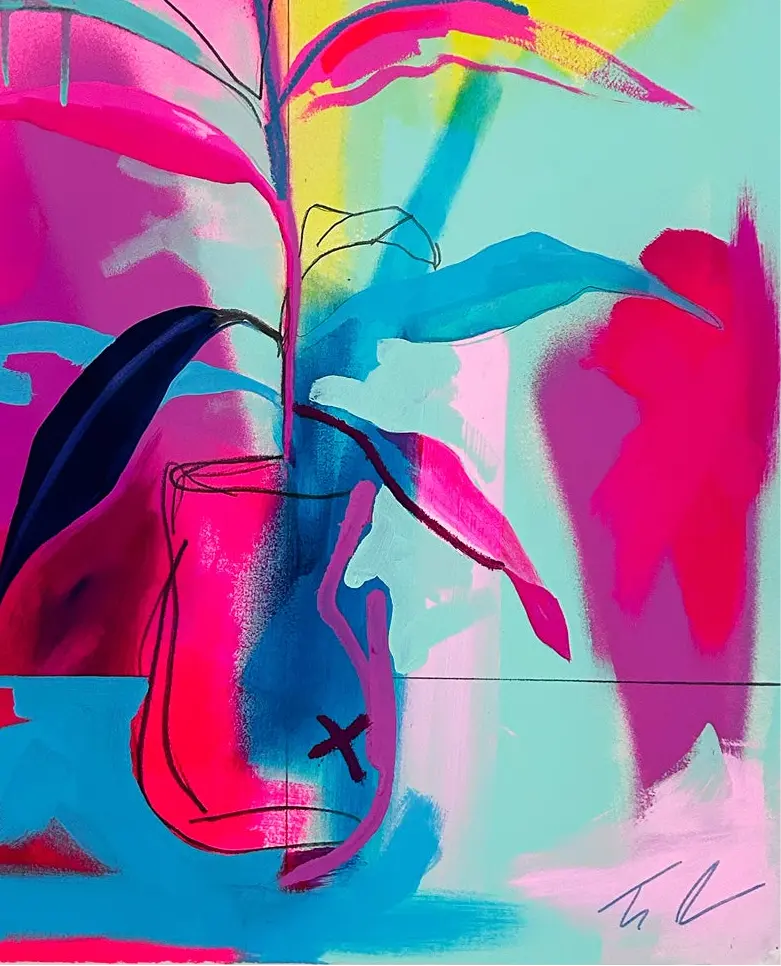 Broken Vase - JG Contemporary  Tim Fowler Original Art on paper