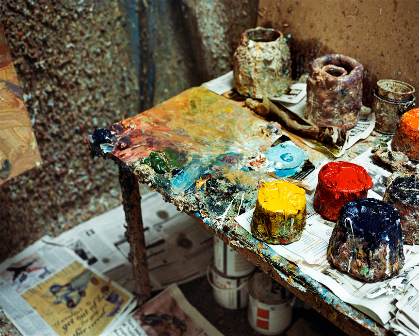 Frank Auerbach Studio Paints