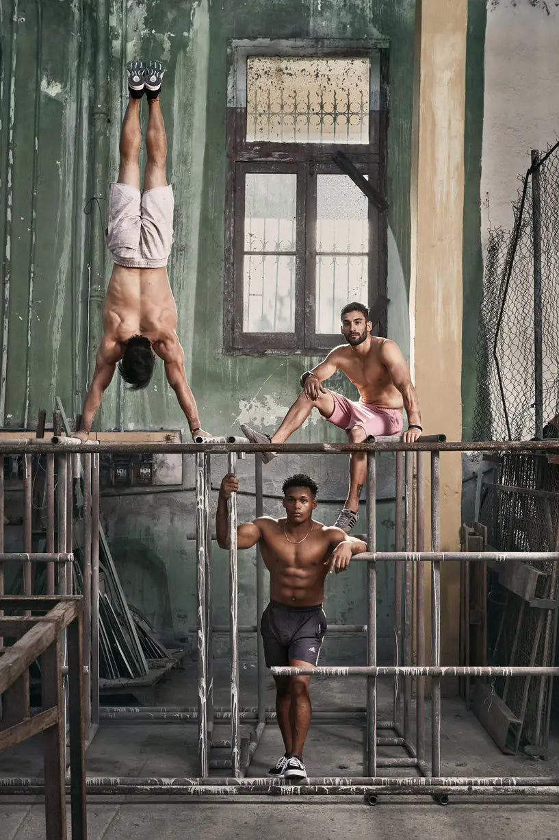 DAVID, ARIAN & RAFAEL Cuban National Gymnastics team, Havana, Cuba - JG Contemporary  Katinka Herbert Artwork