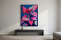 Tim Fowler – Pink Elephant (160 × 125 cm) hung in a contemporary London living room interior, showing scale against a smoked oak console and warm white wall